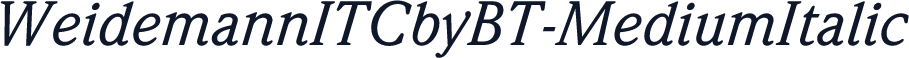 WeidemannITCbyBT-MediumItalic