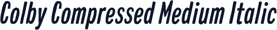 Colby Compressed Medium Italic