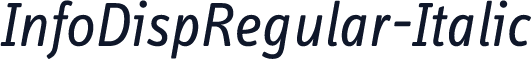 InfoDispRegular-Italic