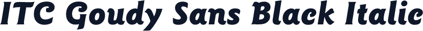 ITC Goudy Sans Black Italic