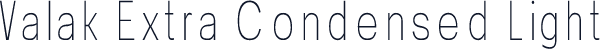Valak Extra Condensed Light