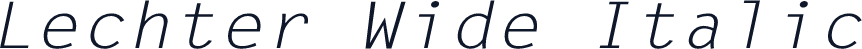 Lechter Wide Italic