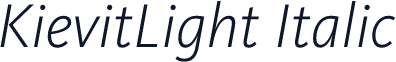 KievitLight Italic