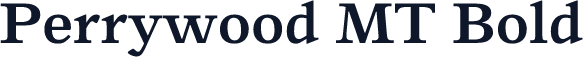 Perrywood MT Bold