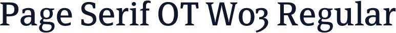 Page Serif OT W03 Regular