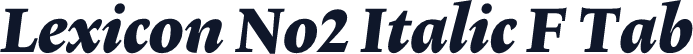 Lexicon No2 Italic F Tab