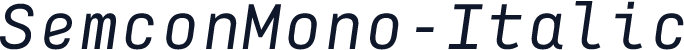 SemconMono-Italic