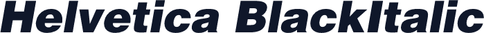 Helvetica BlackItalic