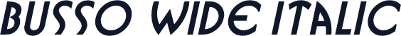 Busso Wide Italic