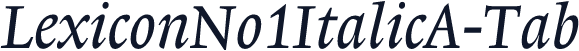 LexiconNo1ItalicA-Tab
