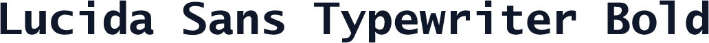 Lucida Sans Typewriter Bold