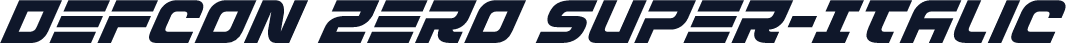 Defcon Zero Super-Italic
