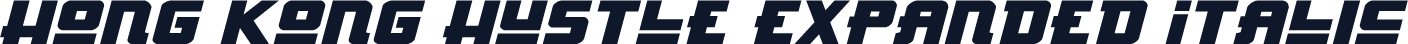 Hong Kong Hustle Expanded Italic