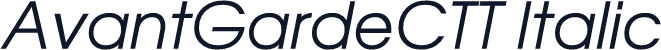 AvantGardeCTT Italic