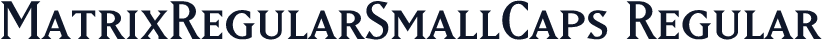 MatrixRegularSmallCaps Regular