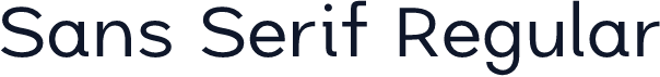 Sans Serif Regular