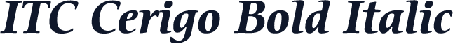 ITC Cerigo Bold Italic