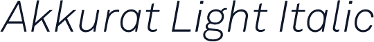 Akkurat Light Italic