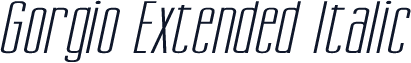 Gorgio Extended Italic