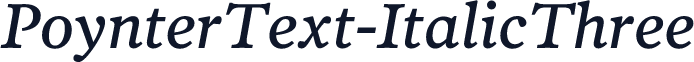 PoynterText-ItalicThree