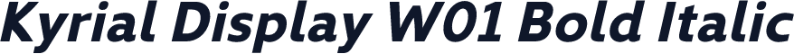 Kyrial Display W01 Bold Italic