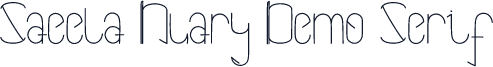 Saeela Nuary Demo Serif