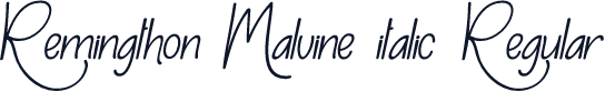 Remingthon Malvine italic Regular