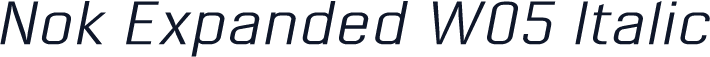 Nok Expanded W05 Italic