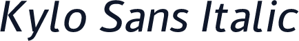 Kylo Sans Italic