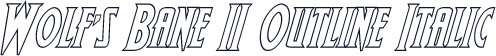 Wolf's Bane II Outline Italic