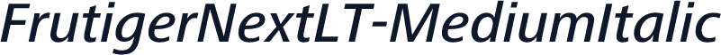 FrutigerNextLT-MediumItalic