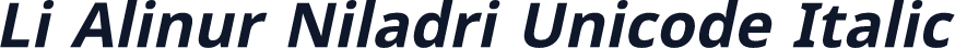 Li Alinur Niladri Unicode Italic