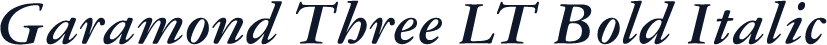 Garamond Three LT Bold Italic