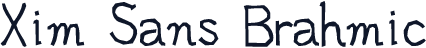 Xim Sans Brahmic