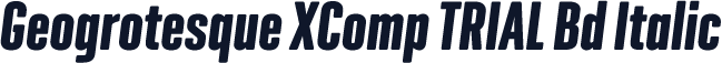 Geogrotesque XComp TRIAL Bd Italic