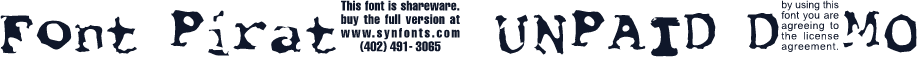 Font Pirate UNPAID DEMO