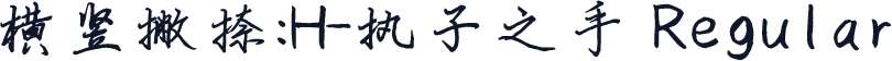 横竖撇捺：H-执子之手 Regular