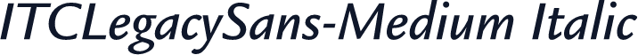 ITCLegacySans-Medium Italic