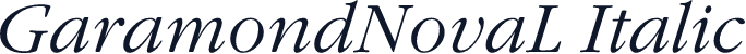 GaramondNovaL Italic