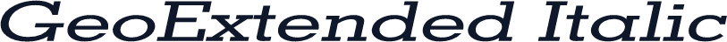 GeoExtended Italic