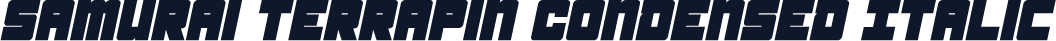 Samurai Terrapin Condensed Italic
