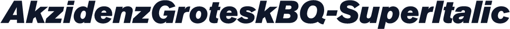 AkzidenzGroteskBQ-SuperItalic