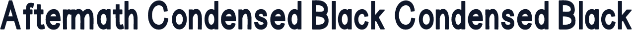 Aftermath Condensed Black Condensed Black