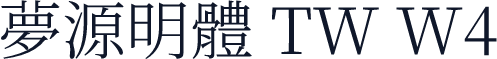 夢源明體 TW W4