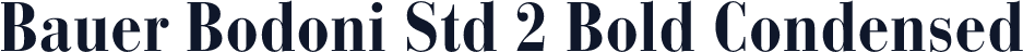 Bauer Bodoni Std 2 Bold Condensed