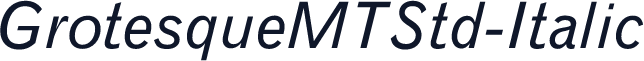 GrotesqueMTStd-Italic