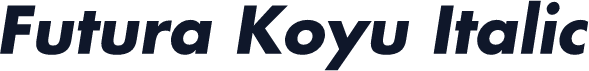 Futura Koyu Italic