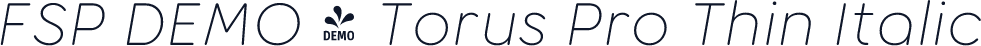FSP DEMO - Torus Pro Thin Italic