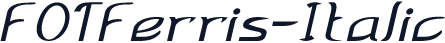 FOTFerris-Italic