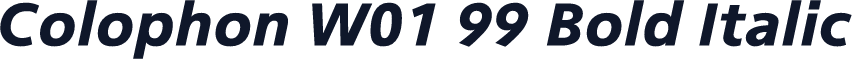 Colophon W01 99 Bold Italic